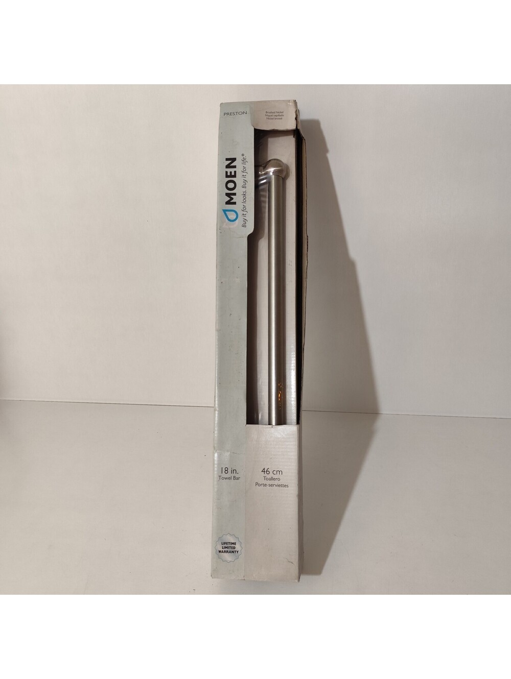 NEW Moen Preston 18" Towel Bar - BRUSHED NICKEL - DN8418BN